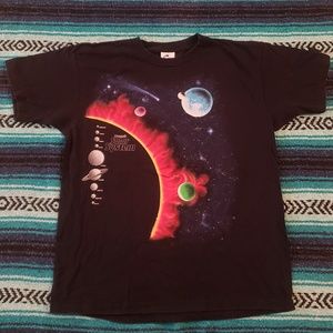 Solar System Graphic Black T-Shirt